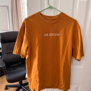 Jordan Crewneck Tee with Red Jumpman on Orange